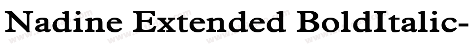 Nadine Extended BoldItalic字体转换